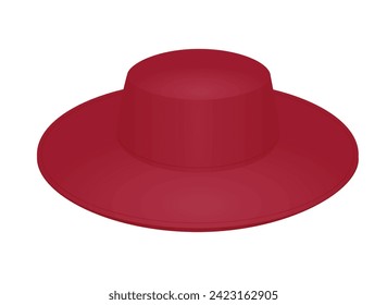 Woman summer hat. vector illustration