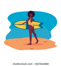 woman summer time vacations design