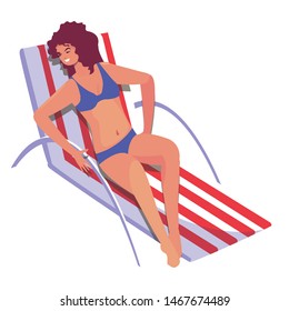 woman summer time vacations design