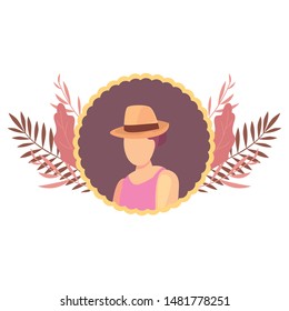 woman summer time vacations design