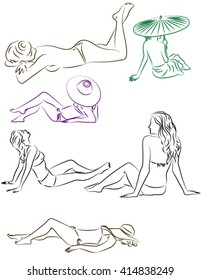 woman sunbathing