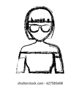 woman with sunglasses icon