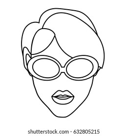 woman with sunglasses icon