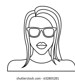 woman with sunglasses icon