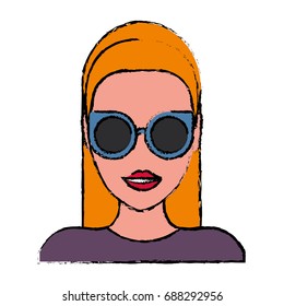 woman with sunglasses icon