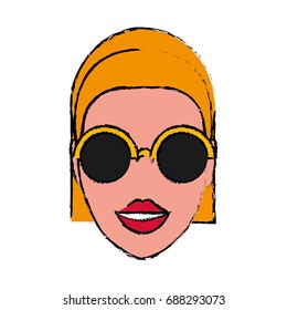 woman with sunglasses icon