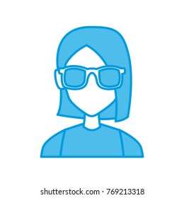 Woman with sunglasses profile