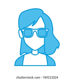 Woman with sunglasses profile