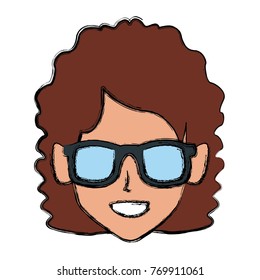 Woman with sunglasses profile