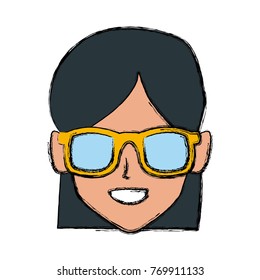 Woman with sunglasses profile