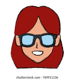 Woman with sunglasses profile