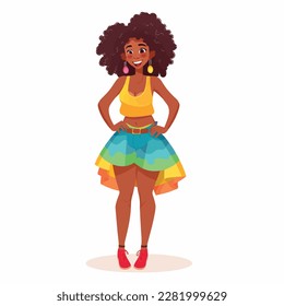 Woman support lgbt communityAfro american woman with lgbt rainbow hair embrace heart. . Pride month celebration against violence, discrimination, human rights. Lgbt greeting card. Isolated on white.
