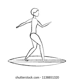 woman in surfboard avatar character