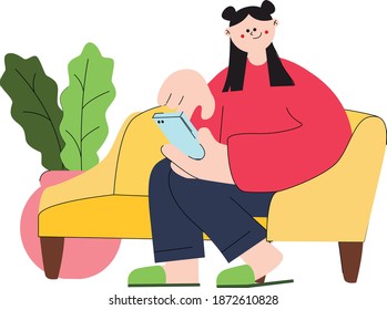 Woman is surfing internet, looking for something or someone. 