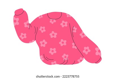 Woman sweater with flowers illustration