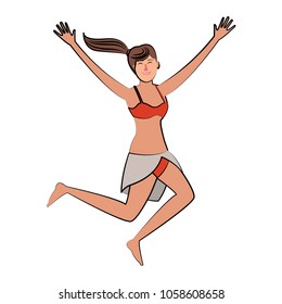 Woman with swim suit