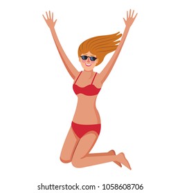 Woman with swim suit