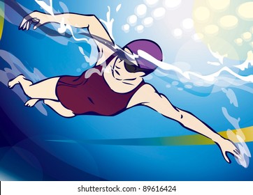 Woman Swimming