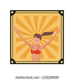 Woman in swimsuit