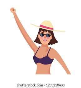 Woman in swimsuit