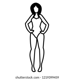 woman in swimsuit design