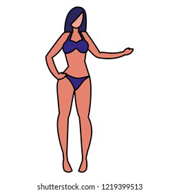 woman in swimsuit design