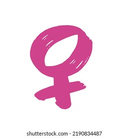 Woman symbol Graffiti style tag