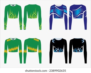 Woman t shirt in vector graphic. Slim fit cheer top crop t shirt with short sleeves and crew neck. Fashion isolated illustration template.Scheme front and back views.