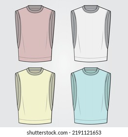 woman t shirt vector, set of blouse