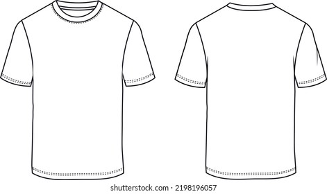 woman t shirt vector technical drawing