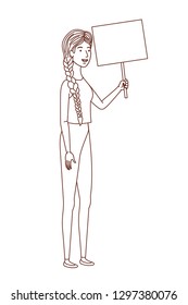 woman with tag of wood avatar character