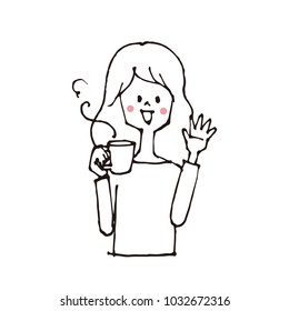 a woman talking