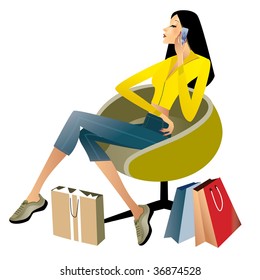 Woman talking cellphone