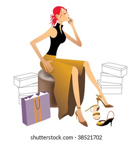 Woman talking cellphone