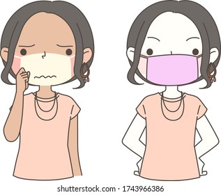 a woman tanned in the form of a mask
