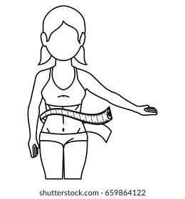 woman with tape measure