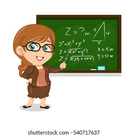 woman teacher of mathematic 