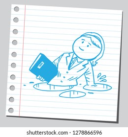 Woman teacher melting
