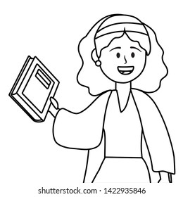 Woman teacher of school design vector