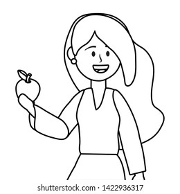Woman teacher of school design vector