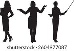 
woman teacher sihlouette vector design