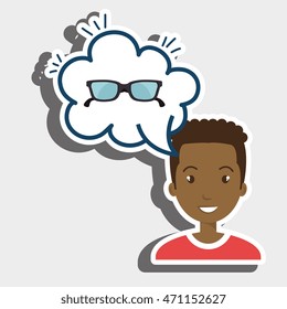 woman technology bublle speak vector illustration design