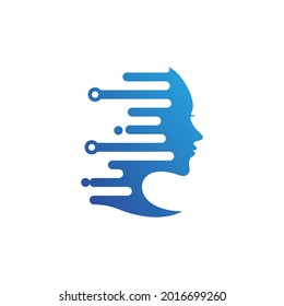 Woman technology Vector icon design illustration Template