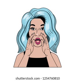 woman telling a secret avatar character