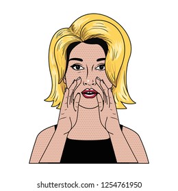 woman telling a secret avatar character
