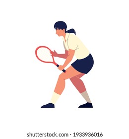 woman with tennis racket sport