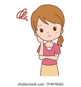 woman think