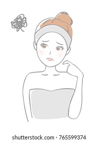 A woman thinking