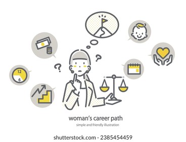 woman thinking about career path