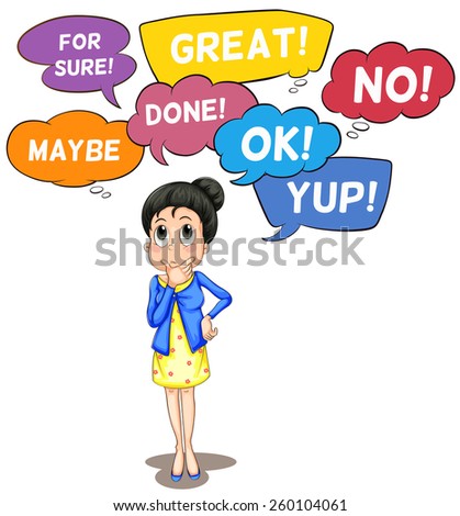 Woman thinking about many things